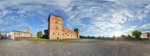 Foto panoramica del Castello di Pandino (CR)